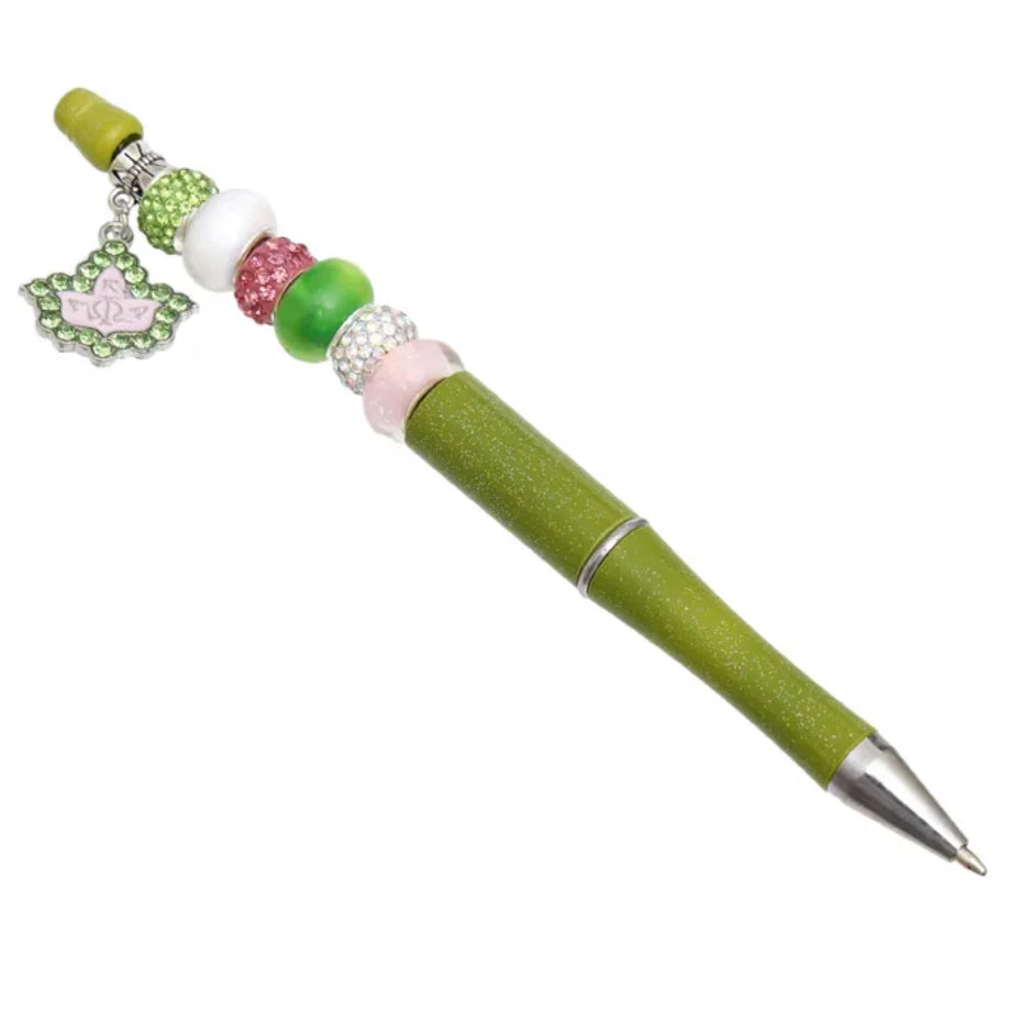 AKA Sorority Bling Bead Pen