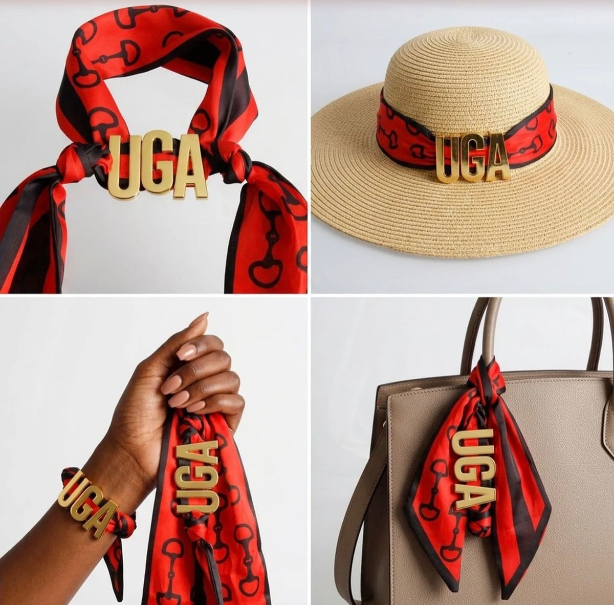 UGA Charm Scarf Bracelet