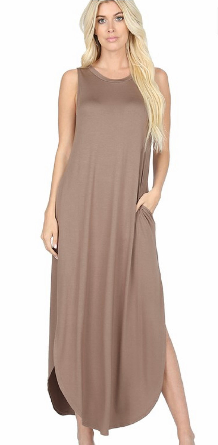 Plus Size Round Neck Maxi