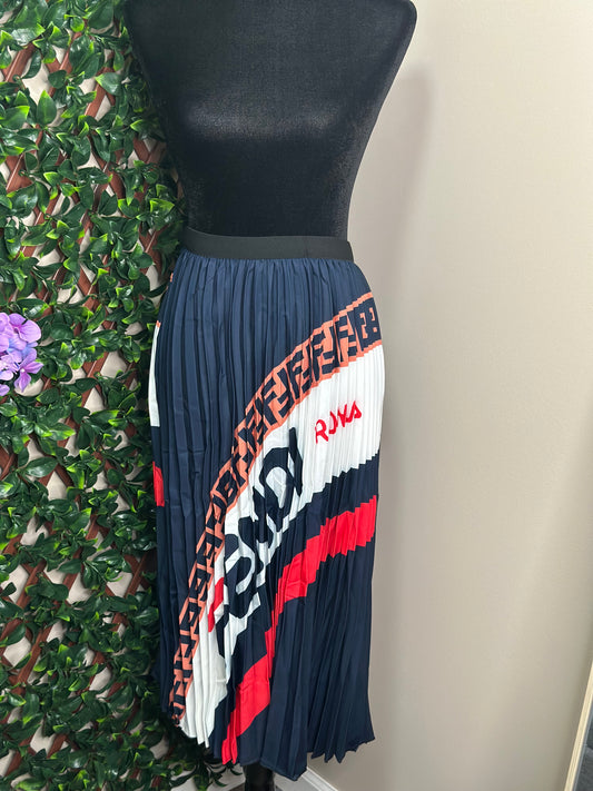 Fendi Inspired Pleated Skirt