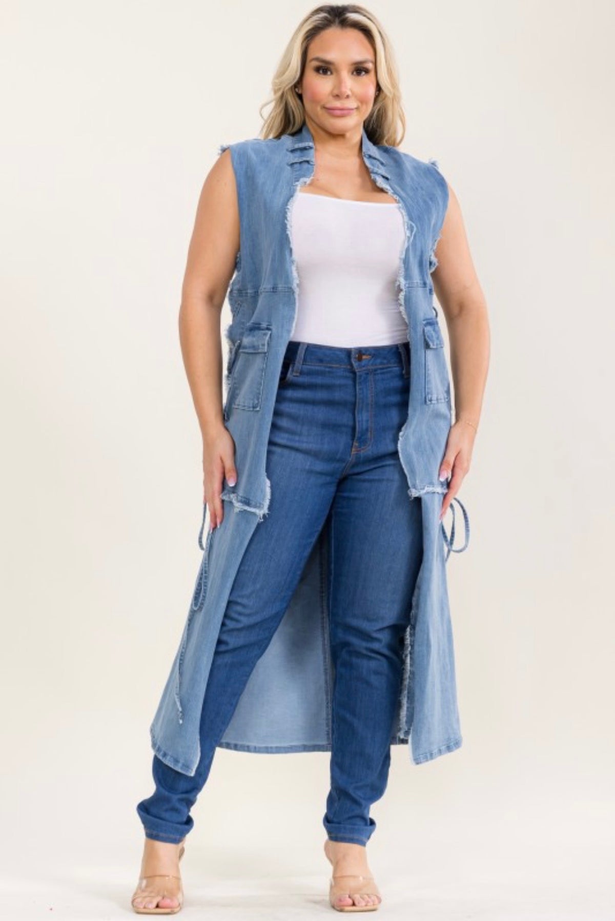 Denim Sleeveless Jacket