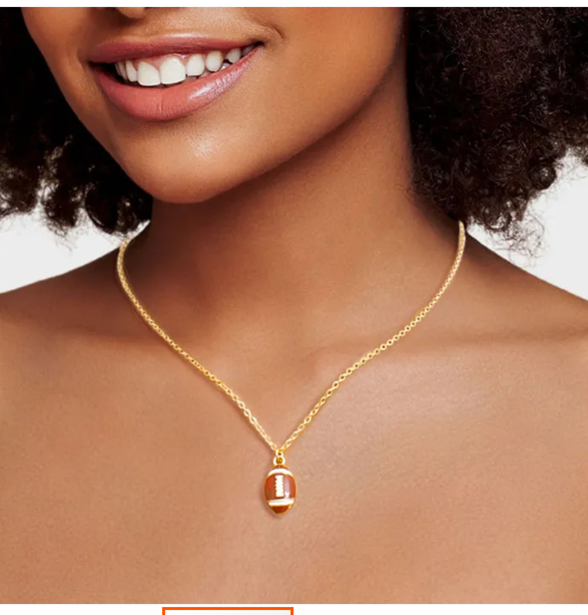 Brown Football Necklace