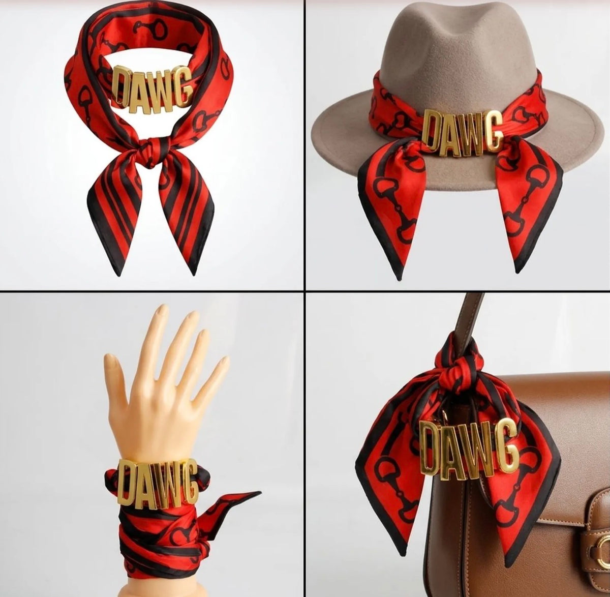 Dawgs Charm Scarf Bracelet
